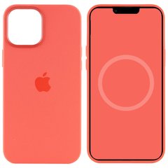Чехол Silicone case (AAA) full with Magsafe and Animation для Apple iPhone 12 Pro Max (6.7"), Оранжевый / Pink citrus