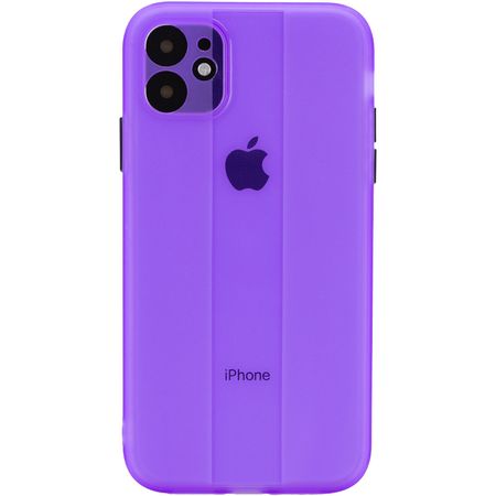 Чехол TPU Glossy Line Full Camera для Apple iPhone 12 (6.1"), Сиреневый