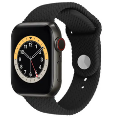 Силиконовый ремешок Braid для Apple Watch 38/40/41 AAA+, Чорний
