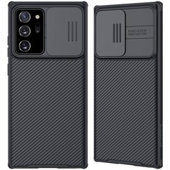 Карбоновая накладка Nillkin Camshield (шторка на камеру) для Samsung Galaxy Note 20 Ultra, Черный / Black
