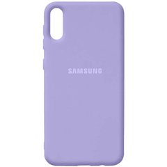 Чехол Silicone Cover Full Protective (AA) для Samsung Galaxy A02, Сиреневый / Dasheen