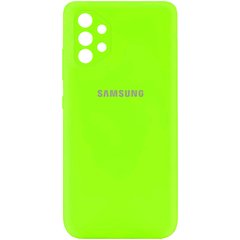 Чехол Silicone Cover My Color Full Camera (A) для Samsung Galaxy A32 4G, Салатовый / Neon green