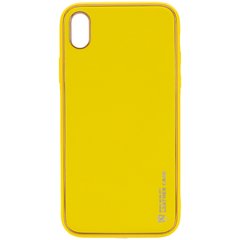 Кожаный чехол Xshield для Apple iPhone X / XS (5.8"), Желтый / Yellow