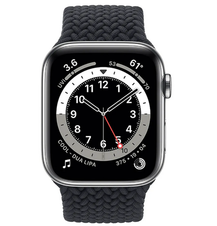 Силиконовый ремешок Braid для Apple Watch 38/40/41 AAA+, Чорний