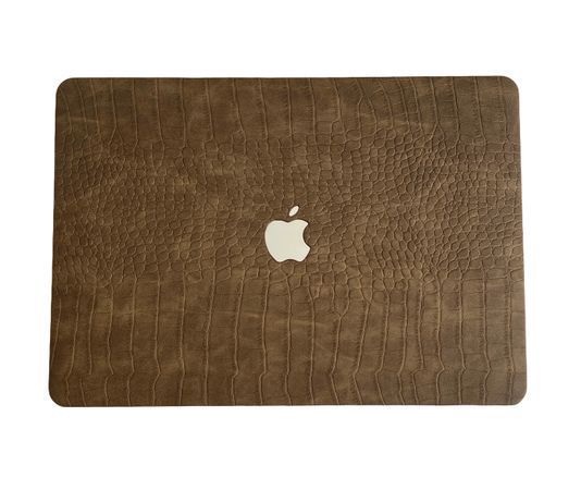 Чехол накладка из эко кожи на MacBook Air 15 (A2941), Коричневый, MacBook Air 15 (A2941)