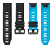 Силіконовий ремінець з карбоновим візерунком 26 мм для Garmin Fenix / Enduro / Tactix, Lihgt Blue