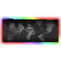 LED коврик для мышки Карта Мира 80х30 см