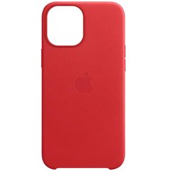 Кожаный чехол Leather Case (AAA) для Apple iPhone 12 Pro Max (6.7"), Red