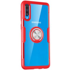 TPU+PC чехол Deen CrystalRing for Magnet (opp) для Samsung Galaxy A50 (A505F) / A50s / A30s, Бесцветный / Красный