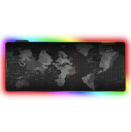 LED килимок для мишк Карта Миру 80х30 см
