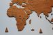 Дерев'яна карта Миру на стіну з назвами Країн, Горіх, M (150*100 cm)