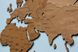 Деревянная карта Мира на стену с названиями Стран, Орех, S (120*80 cm)