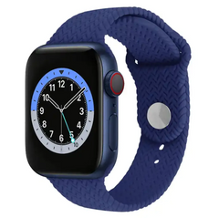 Силиконовый ремешок Braid для Apple Watch 38/40/41 AAA+, Синій