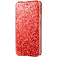 Кожаный чехол книжка GETMAN Mandala (PU) для Samsung Galaxy A02, Красный