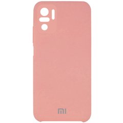 Чехол Silicone Cover Full Camera (AAA) для Xiaomi Redmi Note 10 / Note 10s, Розовый / Pink