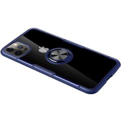 TPU+PC чехол Deen CrystalRing for Magnet (opp) для Apple iPhone 12 Pro Max (6.7"), Бесцветный / Синий