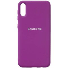 Чехол Silicone Cover Full Protective (AA) для Samsung Galaxy A02, Фиолетовый / Grape