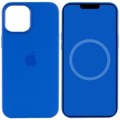 Чехол Silicone case (AAA) full with Magsafe and Animation для Apple iPhone 12 Pro Max (6.7"), Синий / Capri Blue