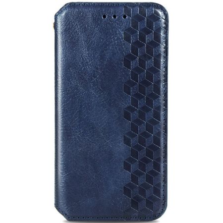 Кожаный чехол книжка GETMAN Cubic (PU) для Samsung Galaxy A71, Синий