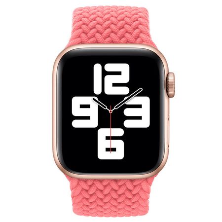 Ремешок Braided Solo Loop для Apple watch 42 | 44 | 45 mm 155mm, Розовый