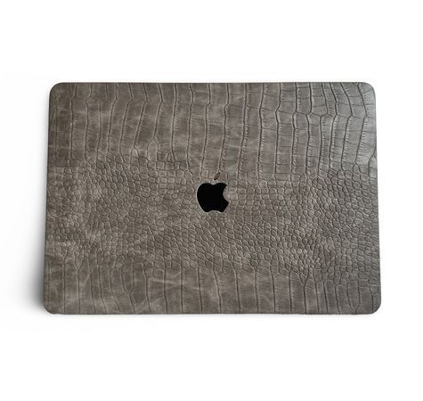 Чехол накладка из эко кожи на MacBook Air 15 (A2941), Светло-серый.