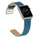 Шкіряний ремінець BlackPink з Плетенням для Apple Watch 38/40mm, Синій