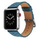 Ремешок кожаный BlackPink с Плетением для Apple Watch 38/40mm, Синий