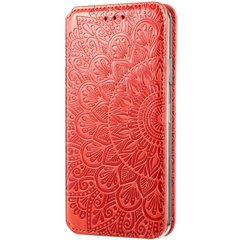 Кожаный чехол книжка GETMAN Mandala (PU) для Xiaomi Mi 10T Lite / Redmi Note 9 Pro 5G, Красный
