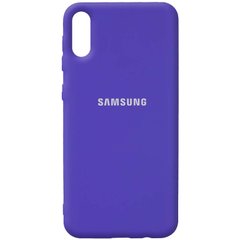 Чехол Silicone Cover Full Protective (AA) для Samsung Galaxy A02, Фиолетовый / Purple
