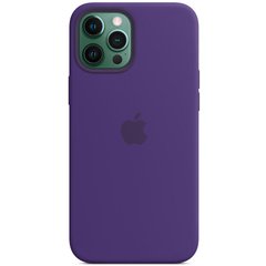 Чехол Silicone case (AAA) full with Magsafe для Apple iPhone 12 Pro Max (6.7"), Фиолетовый / Amethyst