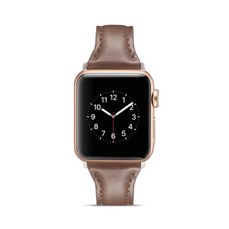 Шкіряний ремінець BlackPink Вузький для Apple Watch 38/40mm, Коричневий