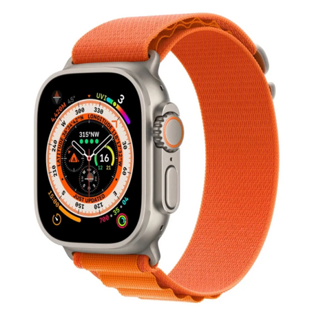 Тканевый ремешок Alpine LOOP Apple Watch 42 / 44 / 45 AAA+, Помаранчевий