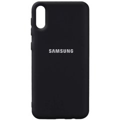 Чехол Silicone Cover Full Protective (AA) для Samsung Galaxy A02, Черный / Black