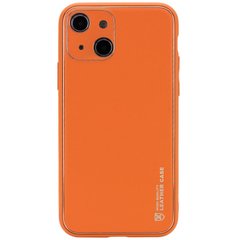 Кожаный чехол Xshield для Apple iPhone 13 (6.1"), Оранжевый / Apricot