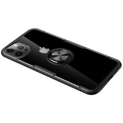 TPU+PC чехол Deen CrystalRing for Magnet (opp) для Apple iPhone 12 Pro Max (6.7"), Бесцветный / Черный