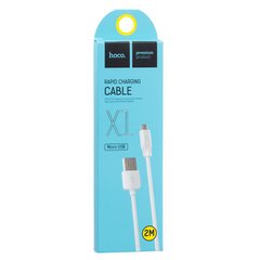 USB Cable Hoco X1 Rapid MicroUSB White 2m