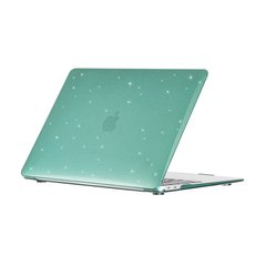 Чехол для MacBook Air 15" A2941 c блестками, Изумрудный