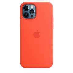 Чехол Silicone case (AAA) full with Magsafe для Apple iPhone 12 Pro Max (6.7"), Оранжевый / Electric Orange