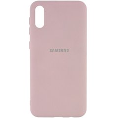 Чехол Silicone Cover My Color Full Protective (A) для Samsung Galaxy A02, Розовый / Pink Sand