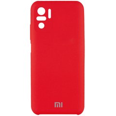 Чехол Silicone Cover Full Camera (AAA) для Xiaomi Redmi Note 10 / Note 10s, Красный / Red