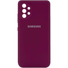 Чехол Silicone Cover My Color Full Camera (A) для Samsung Galaxy A32 4G, Бордовый / Marsala