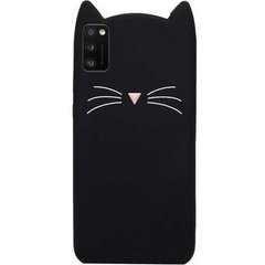 Силиконовая накладка 3D Cat для Samsung Galaxy A41, Черный