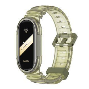 Ремінець силіконовий MIJOAS для Miband 8/9, Прозоро-зелений