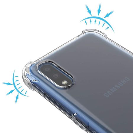 TPU чехол GETMAN Ease с усиленными углами для Samsung Galaxy A01, Бесцветный (прозрачный)