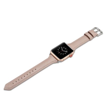 Шкіряний ремінець BlackPink Вузький для Apple Watch 38/40mm, Бежевий