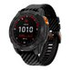 Силиконовый ремешок с карбоновым узором 22 мм для Garmin Fenix / Enduro / Tactix, Black