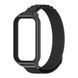 Тканевий ремінець з металевою рамкою для Mi Band 9 Active / Redmi Band 3, Чорний