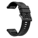 Силиконовый ремешок с карбоновым узором 22 мм для Garmin Fenix / Enduro / Tactix, Black