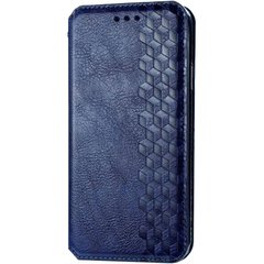 Кожаный чехол книжка GETMAN Cubic (PU) для Samsung Galaxy A21s, Синий