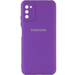 Чехол Silicone Cover My Color Full Camera (A) для Samsung Galaxy A03s, Фиолетовый / Purple